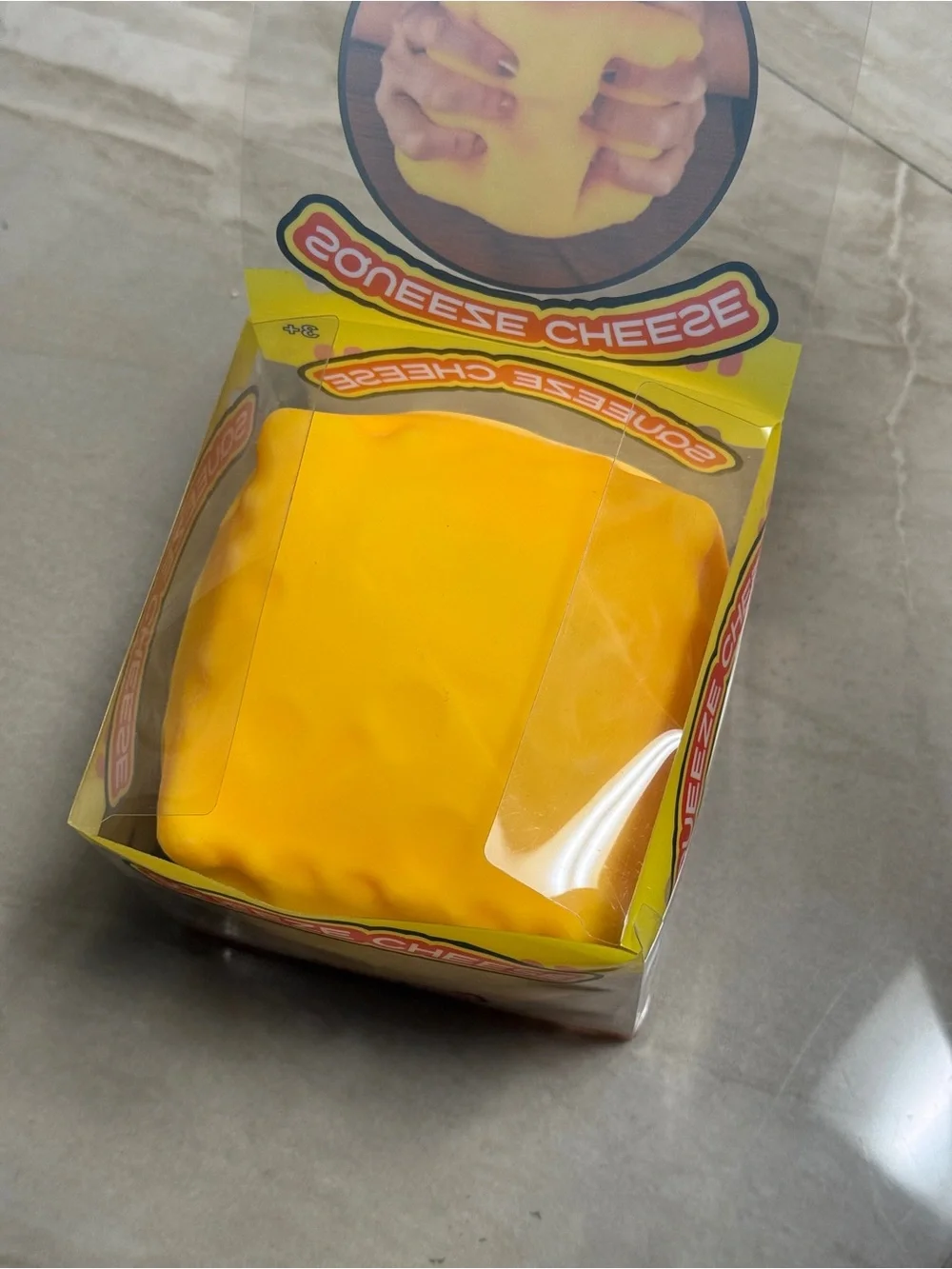 Squeeze Cheese Yellow Stress Toy